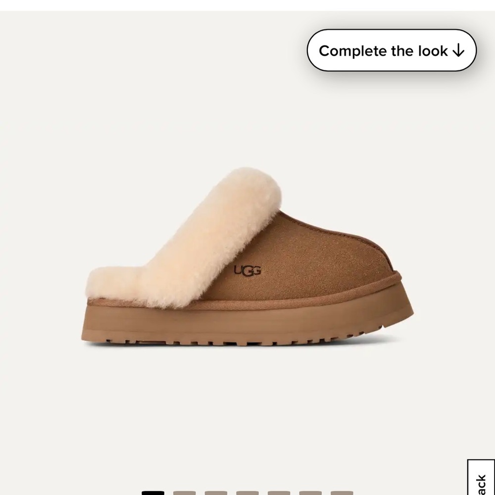 UGG Women’s Disquette shoe - Chestnut with Cream Collar